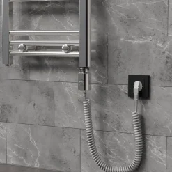 Heizstab 1200W Chrome mit Thermostat für Badheizkörper LuxeBath