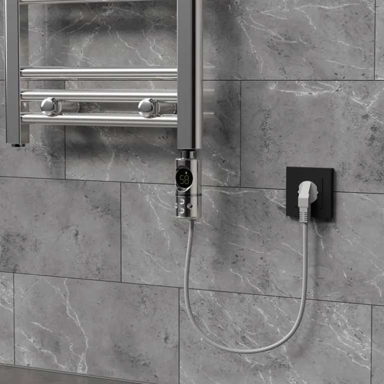 Heizstab 900W Chrome mit Thermostat und LCD Bildschirm LuxeBath
