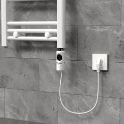 Heizstab 1200W Weiß mit Thermostat und LCD Bildschirm LuxeBath