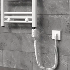 Heizstab 600W Weiß mit Thermostat für Badheizkörper LuxeBath