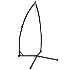 Hängesesselgestell 208 cm Schwarz aus Metall