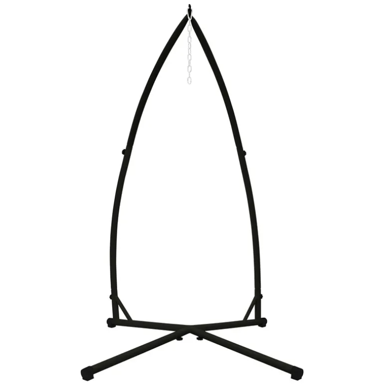 Hängesesselgestell 208 cm Schwarz aus Metall