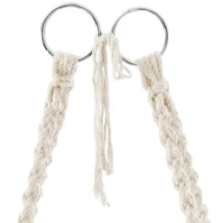 Hängesessel mit Sitzkissen Beige aus Baumwolle ML-Design