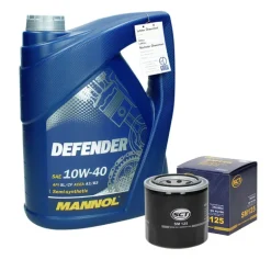 Inspektionspaket mit 5L Mannol Defender 10W40 Hyundai i30 Kia Sorento