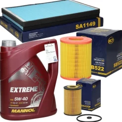 Inspektionspaket mit 5L Mannol Extreme 5W-40 Mercedes Benz A-Klasse (W168)