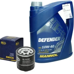 Inspektionspaket mit 5L Mannol Defender 10W-40 VAG
