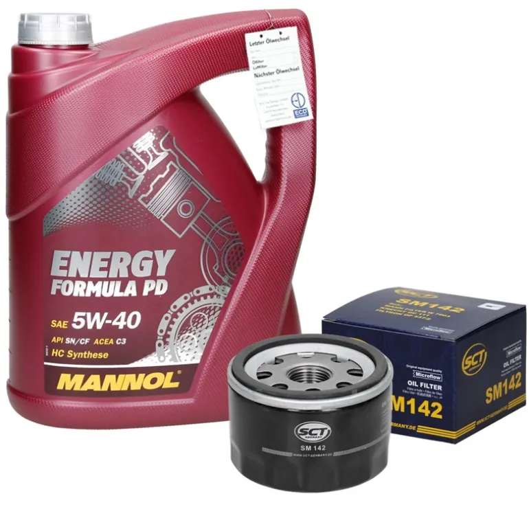 Inspektionspaket mit 5L Mannol Formula PD 5W-40 Renault Clio 2 Nissan Qashqai