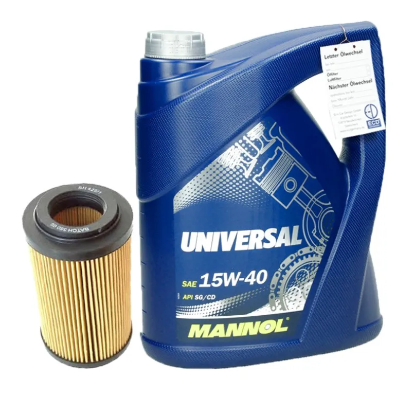 Inspektionspaket mit 5L Mannol Universal 15W40 BMW 3er (E46) Opel Vectra C