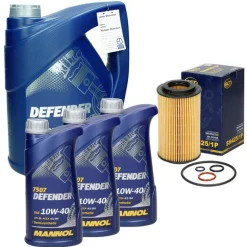 Inspektionspaket mit 8L Mannol Defender 10W-40 BMW 3er (E46) Mercedes-Benz C-Klasse (W204)