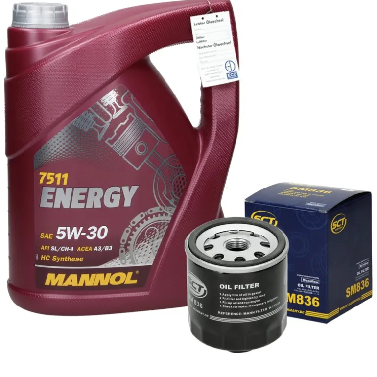 Inspektionspaket mit Mannol Energy 5W-30 5L VAG
