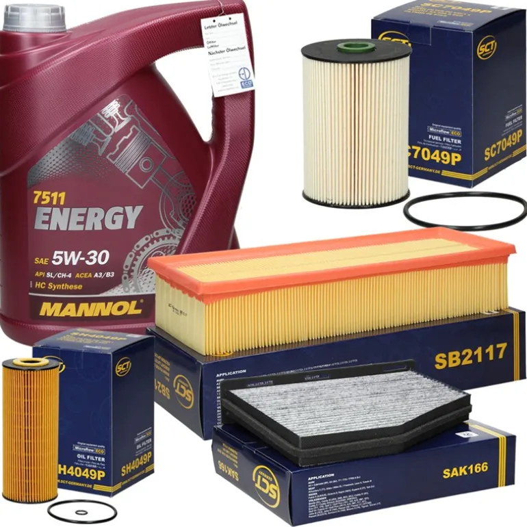 Inspektionspaket mit Mannol Energy Combi LL 5W-30 5L, VAG