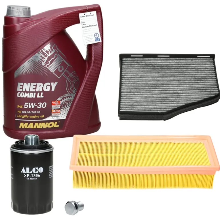 Inspektionspaket mit Mannol Energy Combi LL 5W-30 5L, VAG