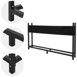 Kaminholzregal mit Abdeckung 200x25x115 cm Anthrazit aus Stahl ML-Design