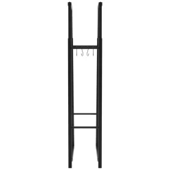 Kaminholzregal verstellbar 40-65x100,5-150,5x25 cm Schwarz aus Metall ML-Design