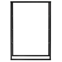 Kaminholzregal 100x25x150 cm Schwarz aus Metall ML-Design