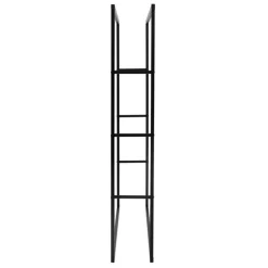 Kaminholzregal 100x25x150 cm Schwarz aus Metall ML-Design