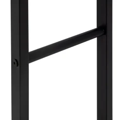 Kaminholzregal 100x25x150 cm Schwarz aus Metall ML-Design