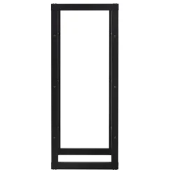 Kaminholzregal 40x100x25 cm Schwarz aus Metall ML-Design