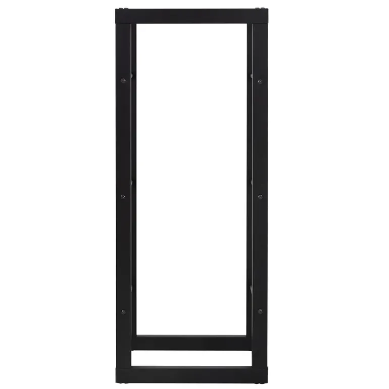 Kaminholzregal 40x100x25 cm Schwarz aus Metall ML-Design