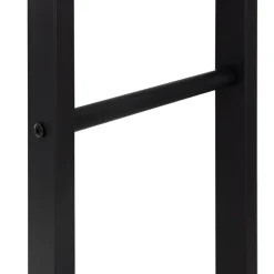 Kaminholzregal 40x100x25 cm Schwarz aus Metall ML-Design