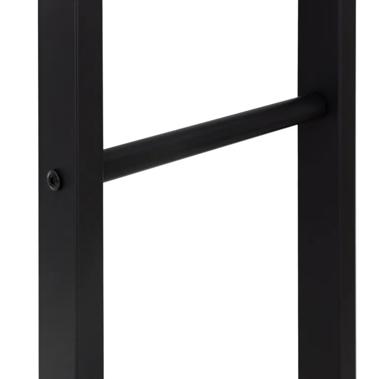 Kaminholzregal 40x100x25 cm Schwarz aus Metall ML-Design