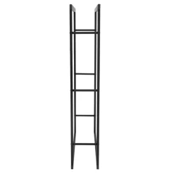 Kaminholzregal 40x150x25 cm Schwarz aus Metall ML-Design