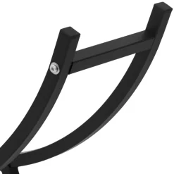 Kaminholzregal 55x21x94 cm Schwarz aus Metall ML-Design
