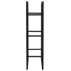 Kaminholzregal 60x100x25 cm Schwarz aus Metall ML-Design