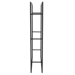 Kaminholzregal 60x25x150 cm Schwarz aus Metall ML-Design