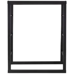 Kaminholzregal 80x25x100 cm Schwarz aus Metall ML-Design