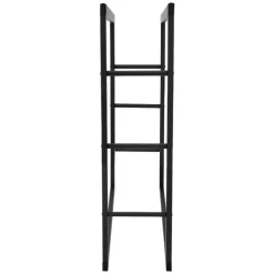 Kaminholzregal 80x25x100 cm Schwarz aus Metall ML-Design
