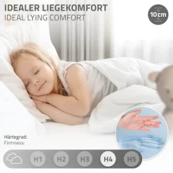 Kinderbett Hausbett 80x160 cm aus Kiefernholz inkl. Matratze H-10cm Holzbett mit Dach und Lattenrost ML-Design