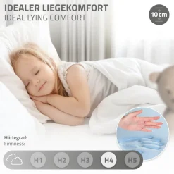 Kinderbett Hausbett 80x160 cm Hellgrau aus Kiefernholz inkl. Matratze H-10cm Holzbett mit Dach und Lattenrost ML-Design