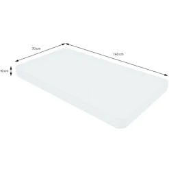 Kinderbett 70x140 cm mit Matratze, Lattenrost und Rausfallschutz in Natur ML-Design