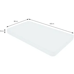 Kinderbett 80x160 cm mit Matratze, Lattenrost und Rausfallschutz in Natur ML-Design