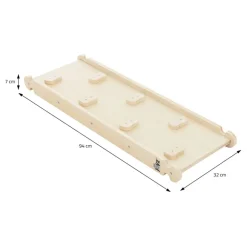 Kinderkletterbogen Natur/Weiß mit Rutsche oder Kletterwand 2 in 1 Natur aus Holz Joyz