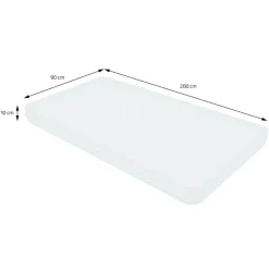 Kindermatratze 90x200x10 cm aus Polyester Oeko-Tex 100 ML-Design