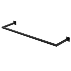 Kleiderstange Garderobe Wandmontage 30 x 110 cm Schwarz aus Stahl ML-Design