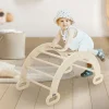 Kletterbogen für Kinder 89x52x45,5 cm Natur aus Holz Joyz