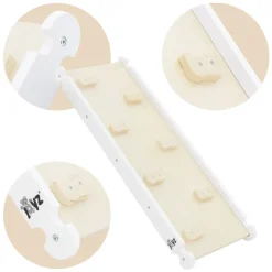 Kletterdreieck mit Rutsche & Kletterbogen 3er Set Weiß aus Holz Joyz