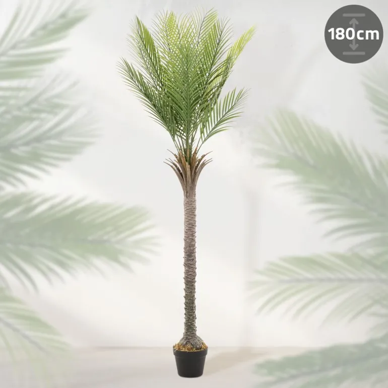 Künstliche Palme 180 cm Tropische Kunstpalme im Topf ML-Design