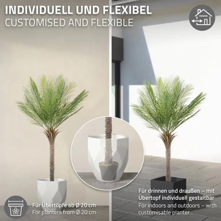 Künstliche Palme 150 cm Tropische Kunstpalme im Topf ML-Design