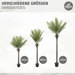 Künstliche Palme 150 cm Tropische Kunstpalme im Topf ML-Design