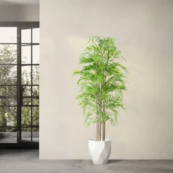 Künstlicher Bambus 180 cm Kunstpflanze mit Echtholzstamm ML-Design