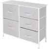 Kommode mit 5 Schubladen 80x30x70 cm Weiß aus MDF ML-Design