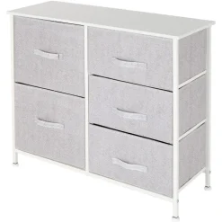 Kommode mit 5 Schubladen 80x30x70 cm Weiß aus MDF ML-Design