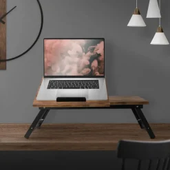 Laptoptisch fürs Bett oder Sofa Vintage Braun aus Holz ML-Design