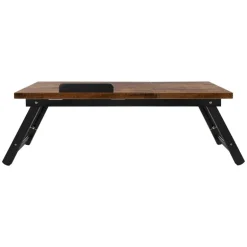 Laptoptisch fürs Bett oder Sofa Vintage Braun aus Holz ML-Design