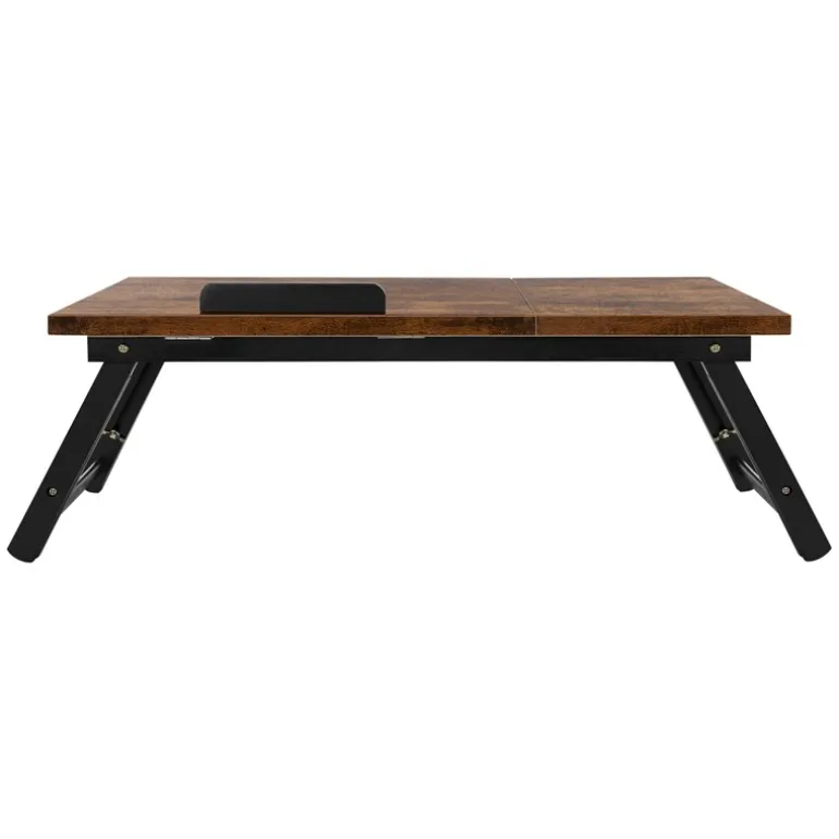 Laptoptisch fürs Bett oder Sofa Vintage Braun aus Holz ML-Design