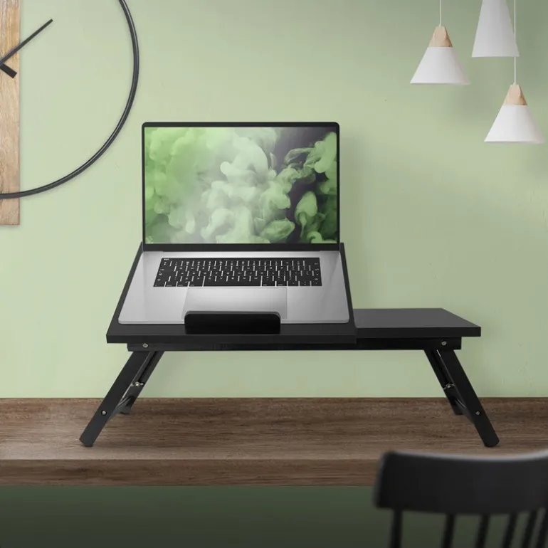 Laptoptisch klappbar Schwarz aus Holz ML-Design
